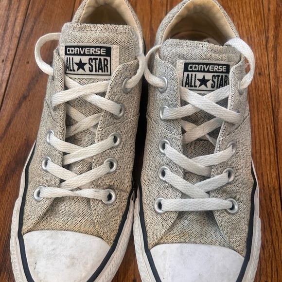 Converse All Star Beige Canvas Sneakers - Picture 2 of 5